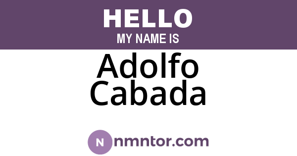 Adolfo Cabada