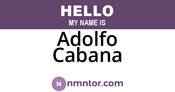 Adolfo Cabana