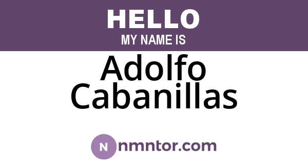 Adolfo Cabanillas