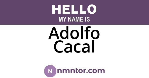 Adolfo Cacal