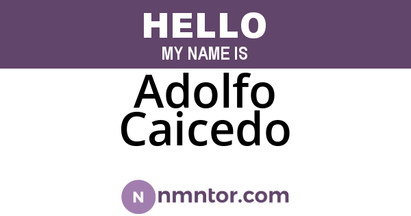 Adolfo Caicedo