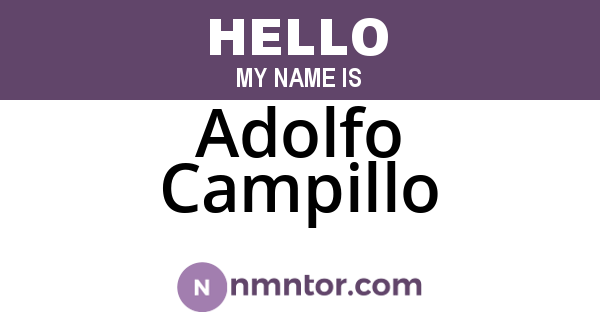Adolfo Campillo