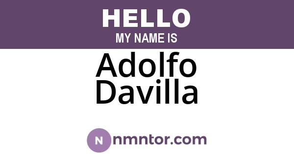 Adolfo Davilla