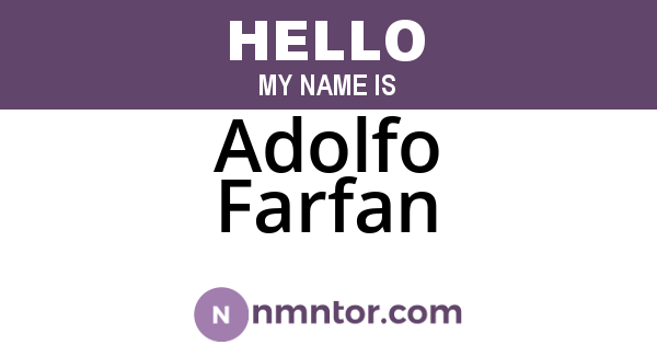 Adolfo Farfan
