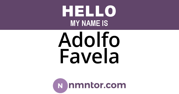 Adolfo Favela