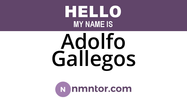 Adolfo Gallegos
