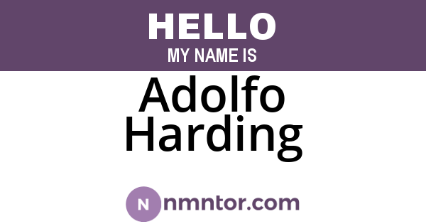 Adolfo Harding