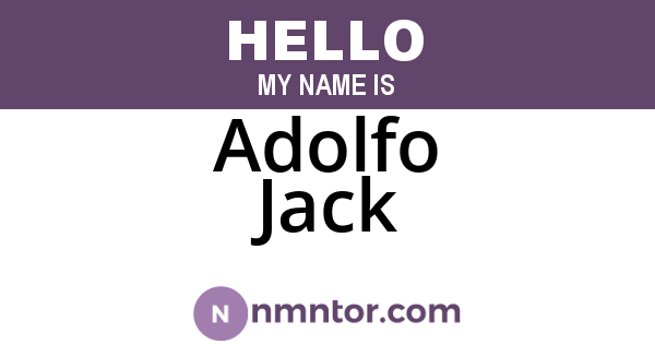 Adolfo Jack