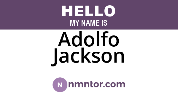 Adolfo Jackson