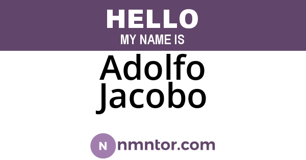 Adolfo Jacobo