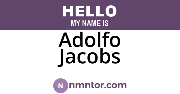 Adolfo Jacobs