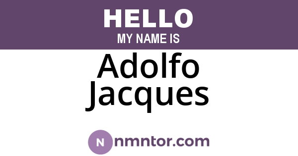 Adolfo Jacques