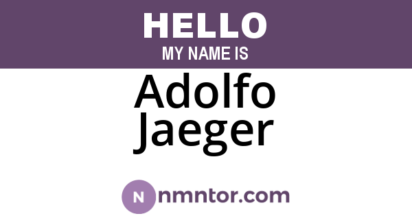 Adolfo Jaeger