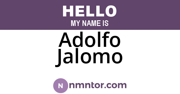 Adolfo Jalomo