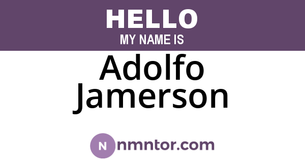 Adolfo Jamerson