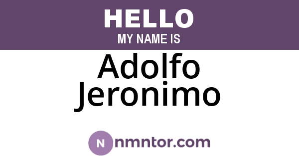Adolfo Jeronimo