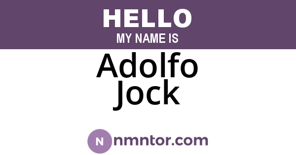 Adolfo Jock