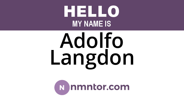 Adolfo Langdon