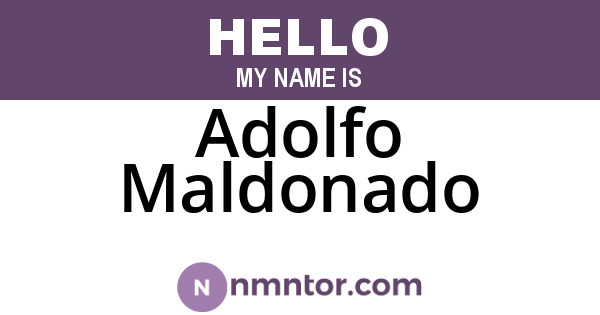 Adolfo Maldonado