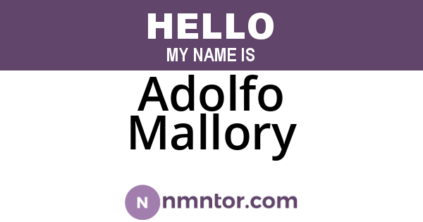 Adolfo Mallory