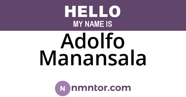 Adolfo Manansala