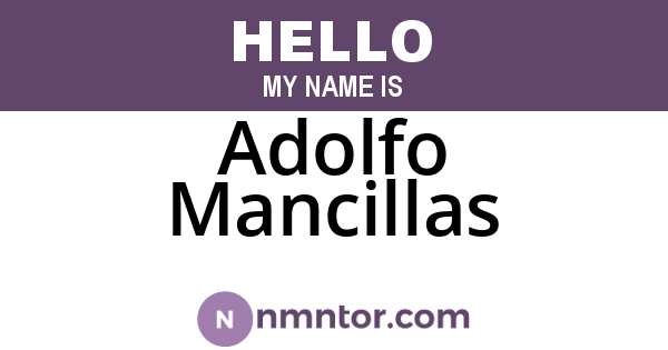 Adolfo Mancillas