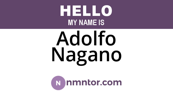 Adolfo Nagano