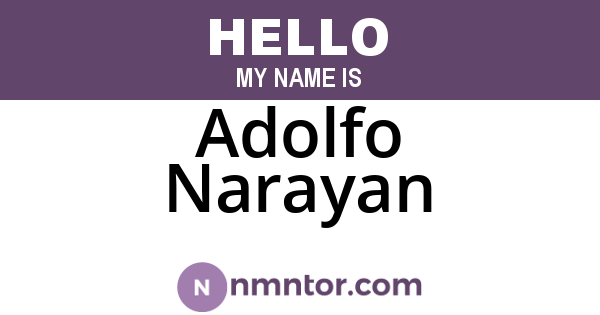 Adolfo Narayan