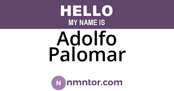 Adolfo Palomar