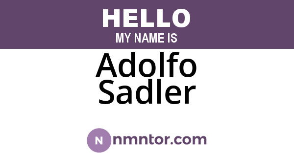 Adolfo Sadler