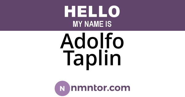 Adolfo Taplin