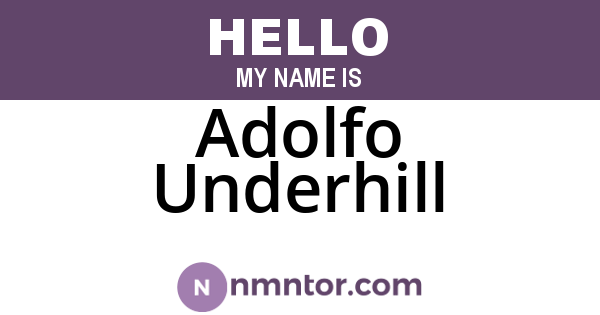Adolfo Underhill