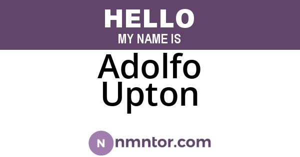 Adolfo Upton