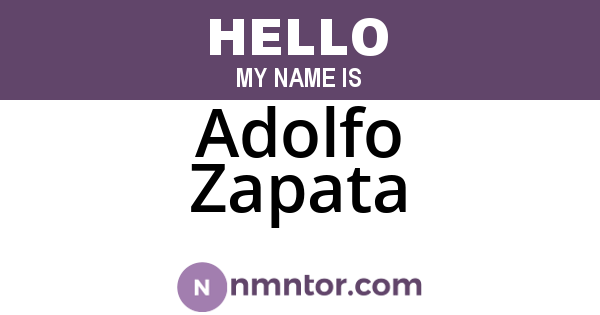 Adolfo Zapata