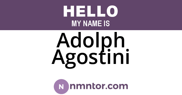 Adolph Agostini
