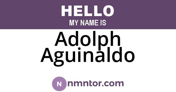Adolph Aguinaldo