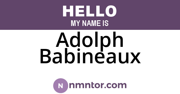 Adolph Babineaux