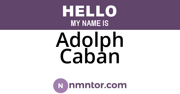 Adolph Caban