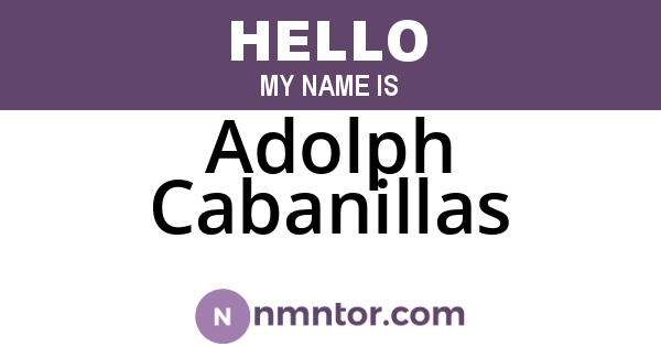 Adolph Cabanillas
