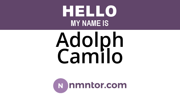 Adolph Camilo
