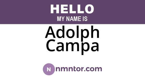 Adolph Campa