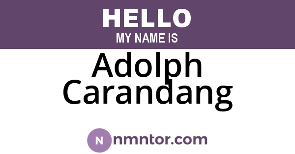 Adolph Carandang