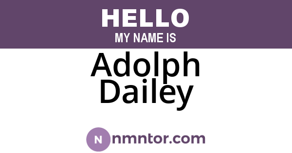 Adolph Dailey