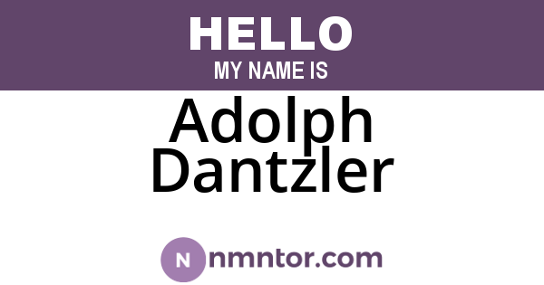 Adolph Dantzler