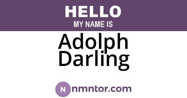 Adolph Darling
