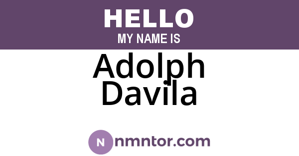 Adolph Davila