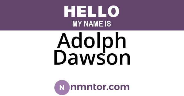 Adolph Dawson
