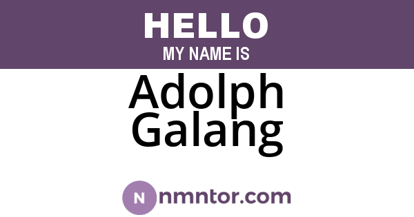 Adolph Galang