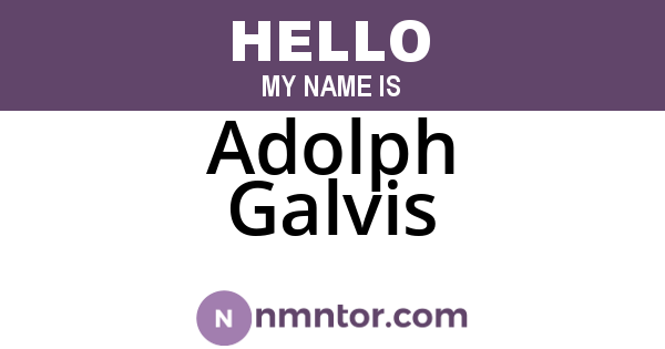 Adolph Galvis