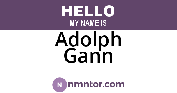 Adolph Gann